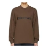Essentials Fear Of God  Fw20 Long Sleeve Tee 'rain Drum' In Brown