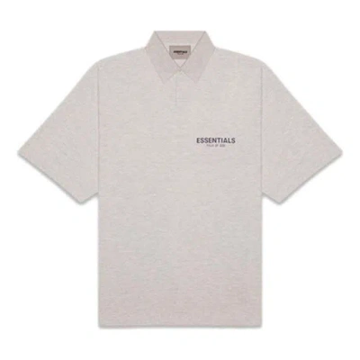 Essentials Fear Of God  Fw20 Polo Shirt 'heather Oatmeal' In Neutral