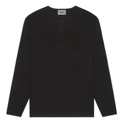 Essentials Fear Of God  Fw20 Thermal Long Sleeve Logo Tee 'black'