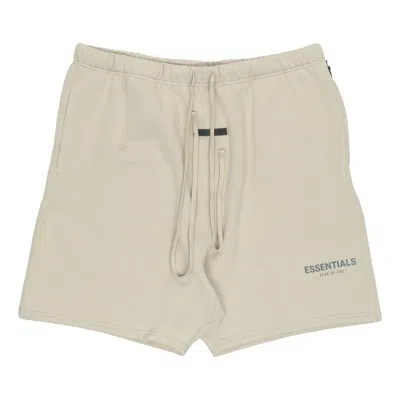 Essentials Fear Of God  Fw21 Fleece Sweat Shorts Beige In Gray