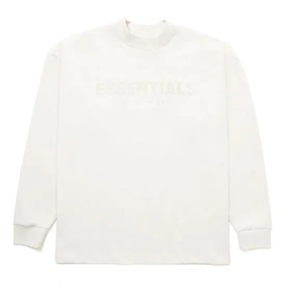 Essentials Fear Of God  Fw21 Innersect Long Sleeve Logo Tee 'greige' In White