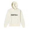 Essentials Fear Of God  Fw21 Knit Logo Hoodie 'buttercream'