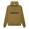 Essentials Fear Of God  Fw21 Knit Pullover Logo Hoodie 'amber'