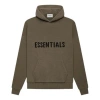 Essentials Fear Of God  Fw21 Knit Pullover Logo Hoodie 'harvest'