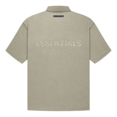 ESSENTIALS FEAR OF GOD ESSENTIALS FW21 LOGO POLO SHIRT 'PISTACHIO'