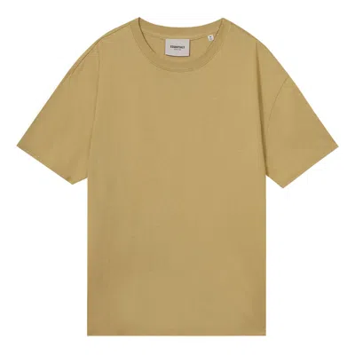 Essentials Fear Of God  Fw21 Logo Tee 'amber' In Brown