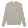 Essentials Fear Of God  Fw21 Long Sleeve Tee Dark Heather Oatmeal In Gray