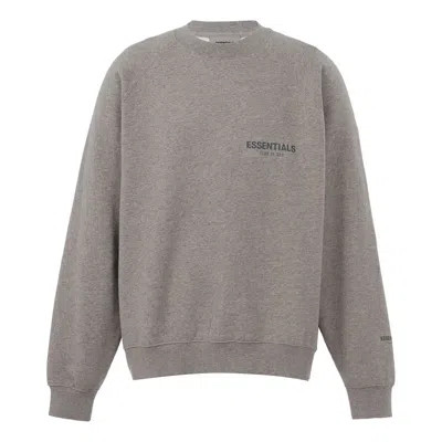 Essentials Fear Of God  Fw21 Pullover Crewneck Dark Heather Oatmeal In Gray