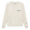 Essentials Fear Of God  Fw21 Pullover Crewneck Light Heather Oatmeal In Neutral
