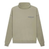 Essentials Fear Of God  Fw21 Pullover Mock Neck Sweatshirt 'pistachio' In Brown