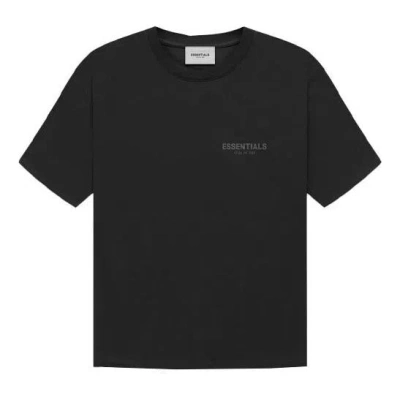 Essentials Fear Of God  Fw21 Short Sleeve Tee Stretch Limo In Black