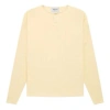Essentials Fear Of God  Fw21 Thermal Henley L/s Buttercream In Yellow