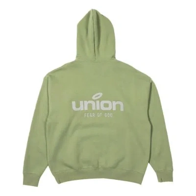 Essentials Fear Of God  Fw21 Vintage Hoodie X Union La 'green'