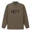 Essentials Fear Of God  Fw22 1977 Coaches Jacket 'wood' In Brown