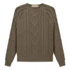 Essentials Fear Of God  Fw22 Cable Knit 'wood'' In Brown