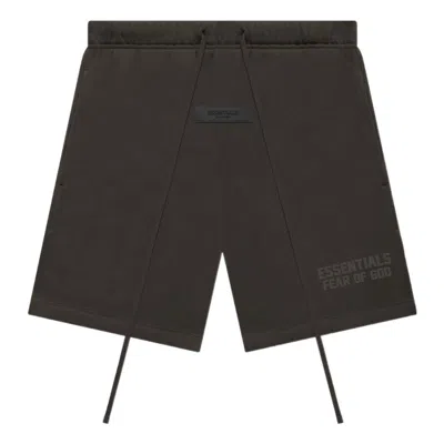 Essentials Fear Of God  Fw22  Sweatshorts 'off Black' In Brown