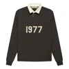Essentials Fear Of God  Fw22 Henley Rugby Polo 'off Black'