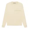 Essentials Fear Of God  Fw22 Long Sleeve Tee 'egg Shell' In Neutral