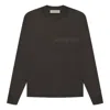 Essentials Fear Of God  Fw22 Long Sleeve Tee 'off Black'