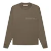 Essentials Fear Of God  Fw22 Long Sleeve Tee 'wood'