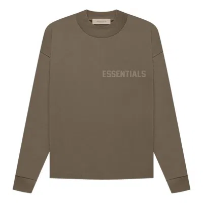 Essentials Fear Of God  Fw22 Long Sleeve Tee 'wood'