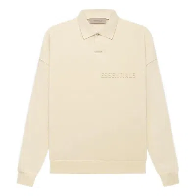 Essentials Fear Of God  Fw22 Ls Polo Polo 'egg Shell' In Neutral