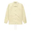 Essentials Fear Of God  Fw22 Nylon Coaches Jacket 'canary' In White