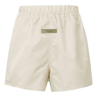 Essentials Fear Of God  Fw22 Nylon Running Shorts Egg Shell In Gray