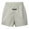 Essentials Fear Of God  Fw22 Nylon Running Shorts Smoke In Neutral