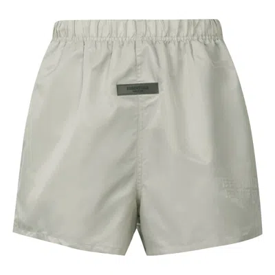 Essentials Fear Of God  Fw22 Nylon Running Shorts Smoke In Neutral