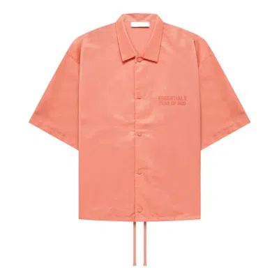 Essentials Fear Of God  Fw22 Nylon Shirt 'coral' In Pink
