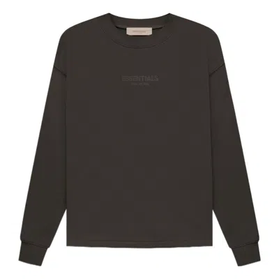Essentials Fear Of God  Fw22 Relaxed Crewneck Off Black In Brown