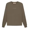 Essentials Fear Of God  Fw22 Long Sleeve Tee 'wood'