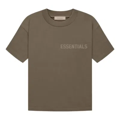 Essentials Fear Of God  Fw22 Short Sleeve Tee 'wood' In Brown