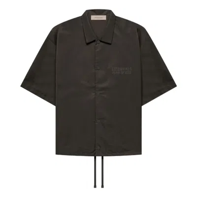 Essentials Fear Of God  Fw22 Ss Nylon Shirt 'off Black'