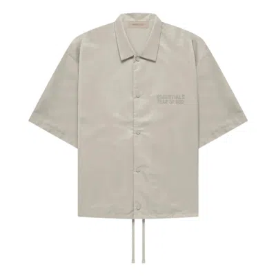 Essentials Fear Of God  Fw22 Ss Nylon Shirt 'smoke' In Neutral