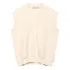 Essentials Fear Of God  Fw22 V Neck Vest 'egg Shell' In Neutral