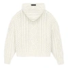 Essentials Fear Of God  Fw23 Cable Knit Hoodie 'cloud Dancer'