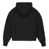 Essentials Fear Of God  Fw23 Cable Knit Hoodie 'jet Black'