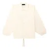 Essentials Fear Of God  Fw23 Coaches Jacket 'cloud Dancer' In White