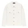 Essentials Fear Of God  Fw23 Denim Jacket 'cloud Dancer' In White