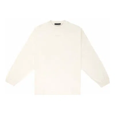 Essentials Fear Of God  Fw23 Long Sleeve Tee 'cloud Dancer' In Neutral