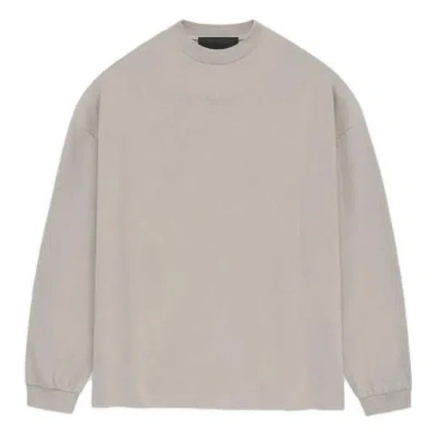 Essentials Fear Of God  Fw23 Long Sleeve Tee 'silver Cloud' In Gray