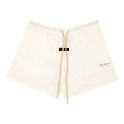 Essentials Fear Of God  Fw23 Running Shorts 'cloud Dancer' In Neutral