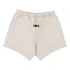 Essentials Fear Of God  Fw23 Sweat Short 'silver Cloud' In White