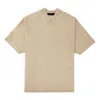 Essentials Fear Of God  Fw23 V-neck T-shirt 'gold Heather' In Brown