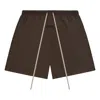 Essentials Fear Of God  Fw24 Bonded Nylon Soccer Shorts 'brown'