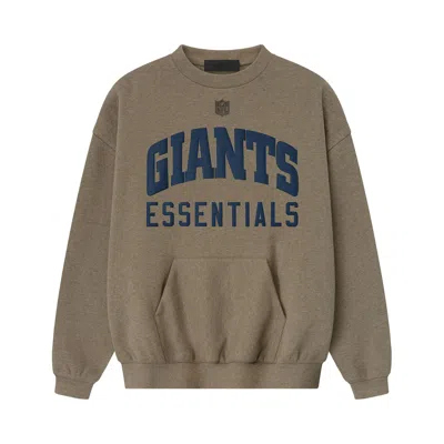 Pre-owned Essentials Fear Of God  Giants Sport Crewneck 'homestead Heather' | Tan | Men's Size Xs In Brown