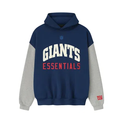Pre-owned Essentials Fear Of God  Giants Sport Hoodie 'blue Estate/ Concrete Heather' | Men's Size Xs
