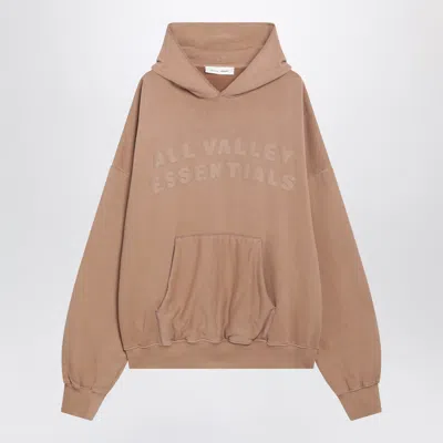 Essentials Fear Of God  Ginger 90's Cotton Hoodie In Brown